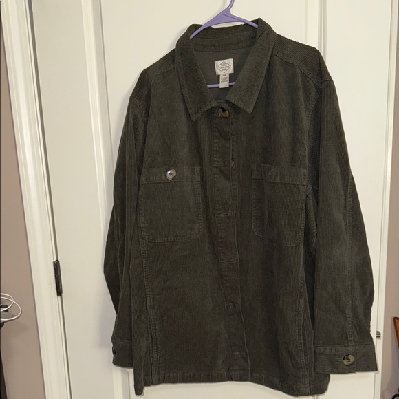 St. John's Bay Sage Corduroy Jacket/Slacket - Picture 1 of 10